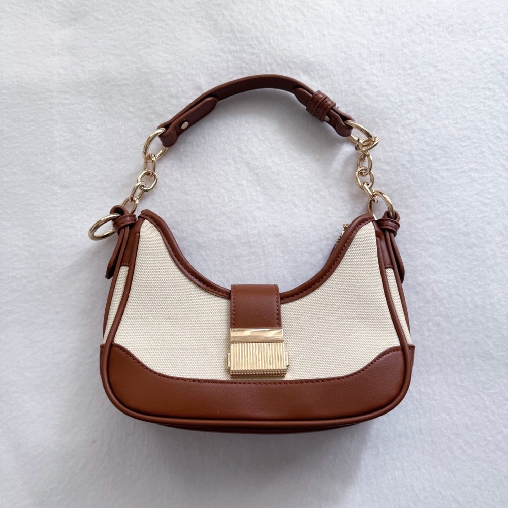 SALE Rachel Zoe Shoulder Bag Purse Brown Canvas